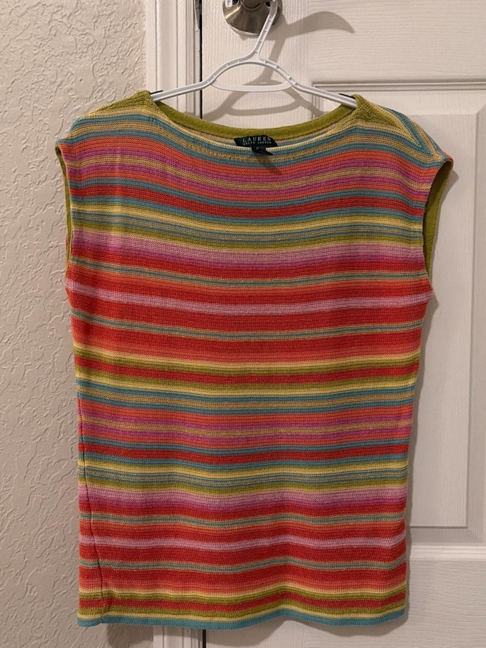 Ralph Lauren Multicolor Striped Knit Tank - Pink, Green, Blue